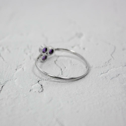 Amethyst Cluster Silver Ring