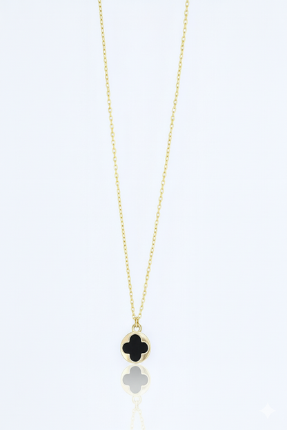 Stainless Steel Black Clover Gold Necklace