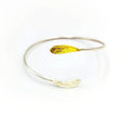 Adjustable Olive Branch Bracelet, Gold-Plated Brass