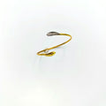 Adjustable Olive Branch Bracelet, Gold-Plated Brass