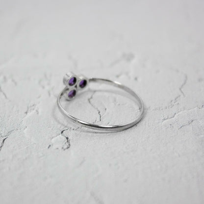 Amethyst Cluster Silver Ring