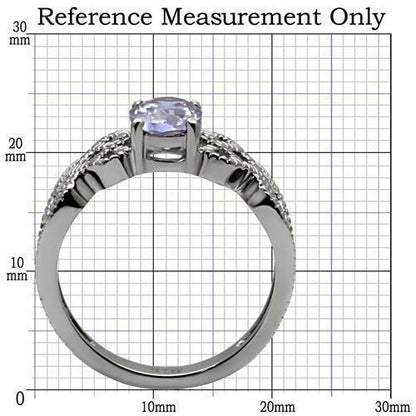 Bague en acier inoxydable poli miroir avec zircone cubique de qualité AAA