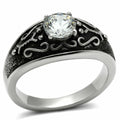 Bague en acier inoxydable poli