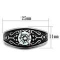 Bague en acier inoxydable poli