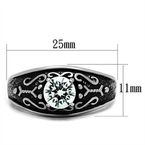 Bague en acier inoxydable poli