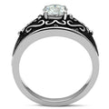 Bague en acier inoxydable poli